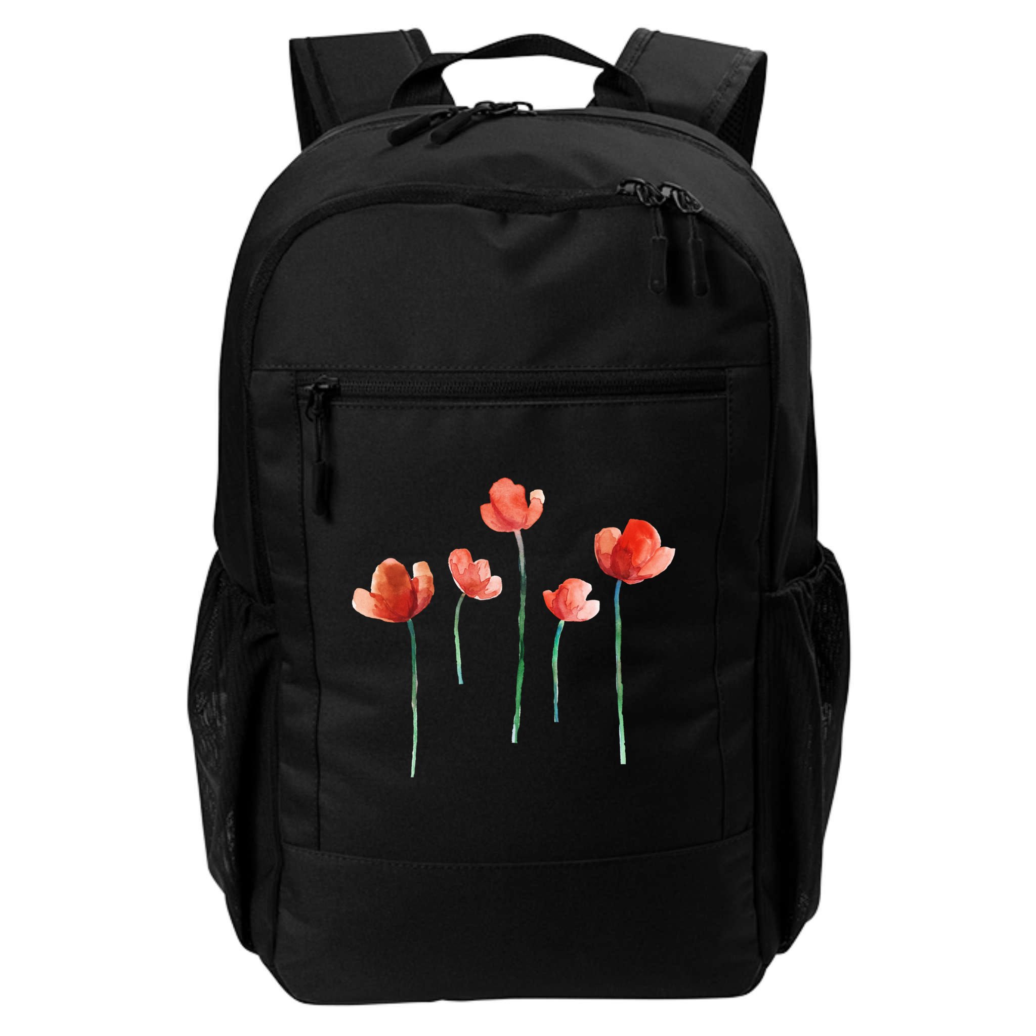 Poppy Flowers Aesthetic Watercolor Cute Tee Gift Backpack