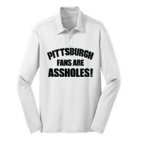 Pittsburgh Fans Are Assholes Silk Touch Performance Long Sleeve Polo