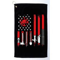 Patriotic Fireman American Flag Firefighter Golf Towel