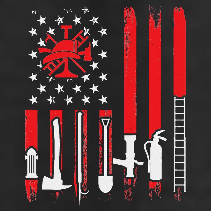 Patriotic Fireman American Flag Firefighter Golf Towel