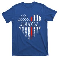 Proud Firefighter Abuela American Flag Heart Funny Gift T-Shirt