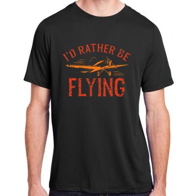 Pilot Flying Aviator Flight Airplane Lovers Aviation Adult ChromaSoft Performance T-Shirt