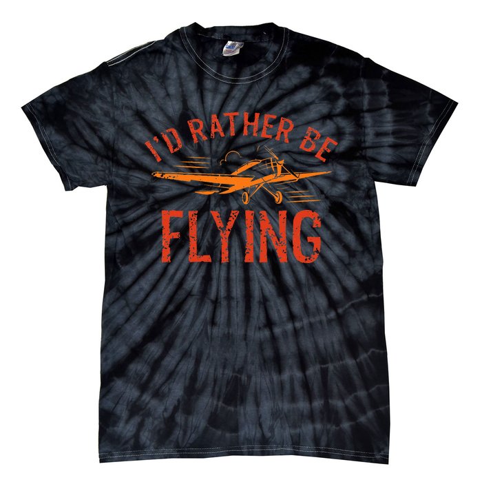 Pilot Flying Aviator Flight Airplane Lovers Aviation Tie-Dye T-Shirt