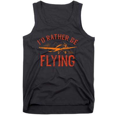 Pilot Flying Aviator Flight Airplane Lovers Aviation Tank Top