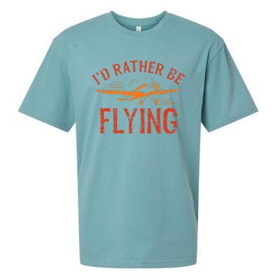 Pilot Flying Aviator Flight Airplane Lovers Aviation Sueded Cloud Jersey T-Shirt