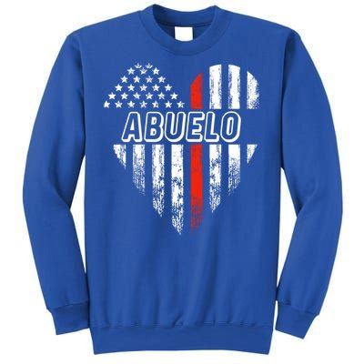 Proud Firefighter Abuelo American Flag Heart Gift Sweatshirt