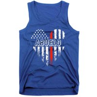 Proud Firefighter Abuelo American Flag Heart Gift Tank Top