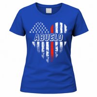 Proud Firefighter Abuelo American Flag Heart Gift Women's T-Shirt