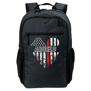 Proud Firefighter Abuelo American Flag Heart Gift Daily Commute Backpack