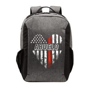 Proud Firefighter Abuelo American Flag Heart Gift Vector Backpack