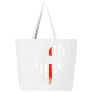 Proud Firefighter Abuelo American Flag Heart Gift 25L Jumbo Tote