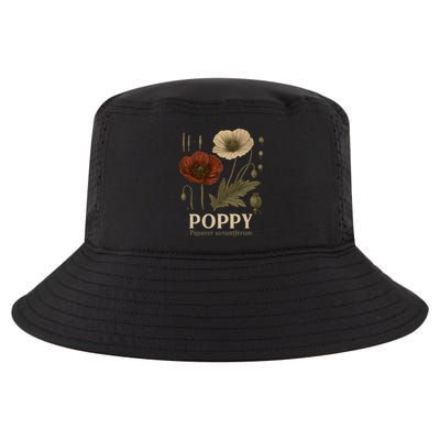 Poppy Floral Artwork Cool Comfort Performance Bucket Hat