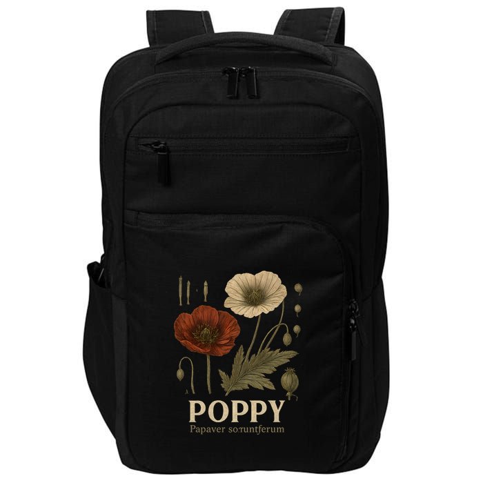 Poppy Floral Artwork Impact Tech Backpack