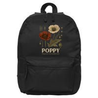 Poppy Floral Artwork 16 in Basic Backpack