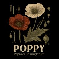 Poppy Floral Artwork 16 in Basic Backpack