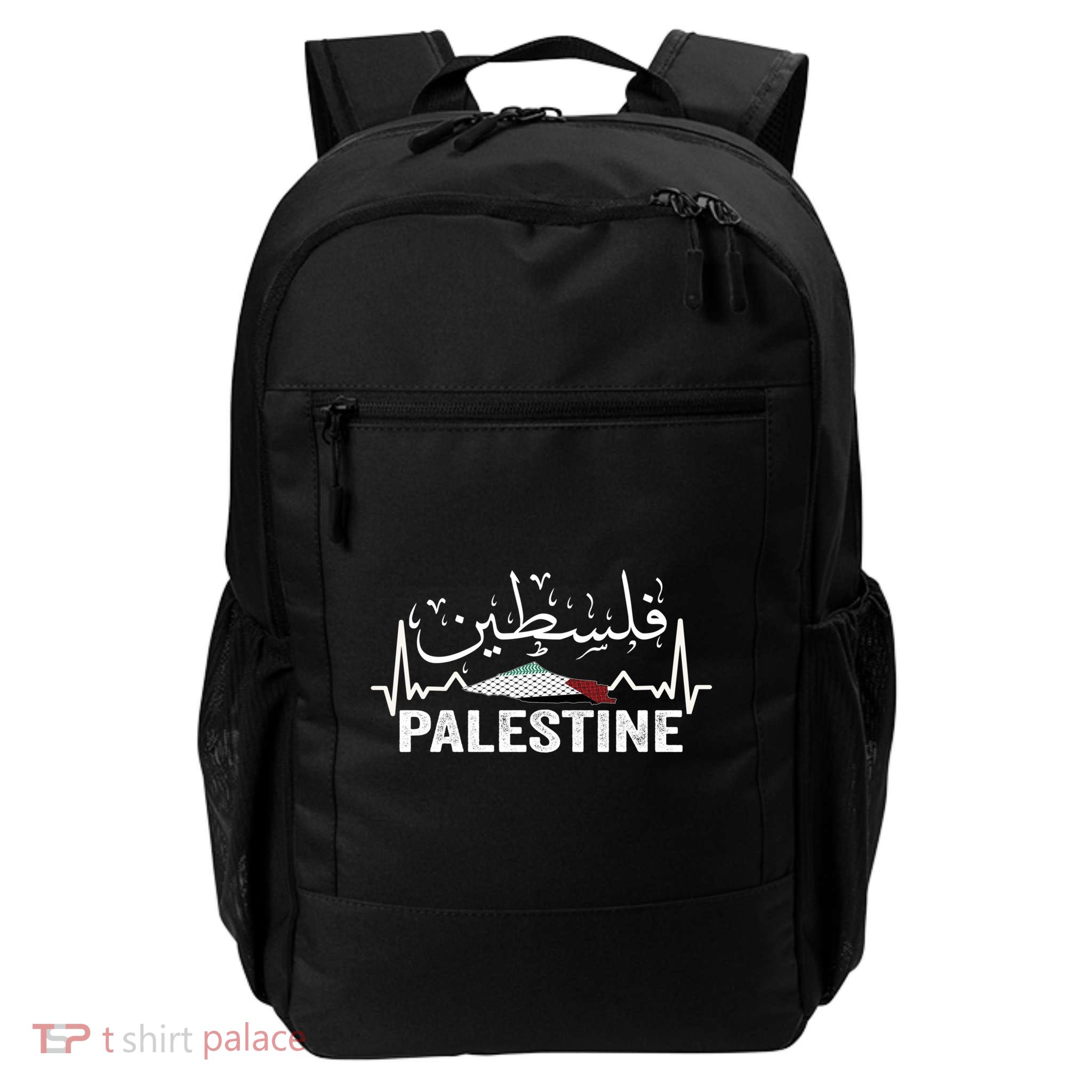 Palestinian Flag And Arabic Calligraphy Palestine Cool Gift Backpack