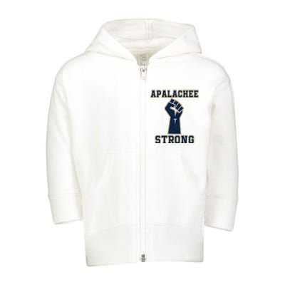 Pray For Apalachee High School Strong Toddler Zip Fleece Hoodie