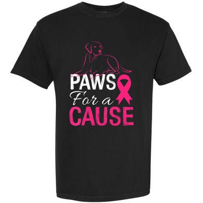 Paws For A Cause Breast Cancer Support Garment-Dyed Heavyweight T-Shirt