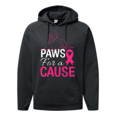 Paws For A Cause Breast Cancer Support Performance Fleece Hoodie