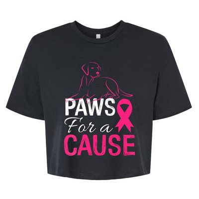 Paws For A Cause Breast Cancer Support Bella+Canvas Jersey Crop Tee