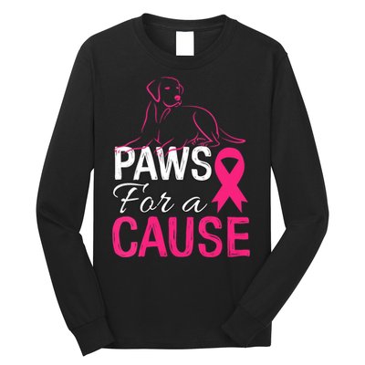 Paws For A Cause Breast Cancer Support Long Sleeve Shirt