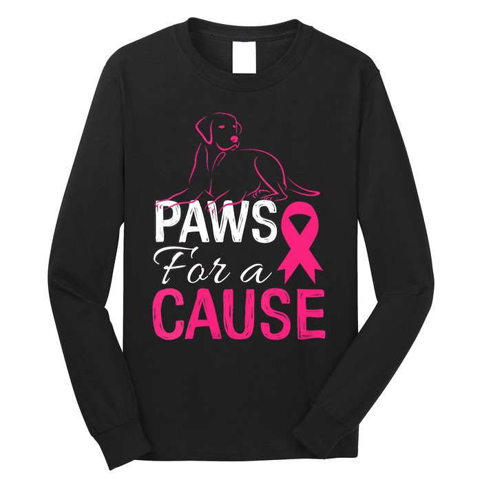 Paws For A Cause Breast Cancer Support Long Sleeve Shirt