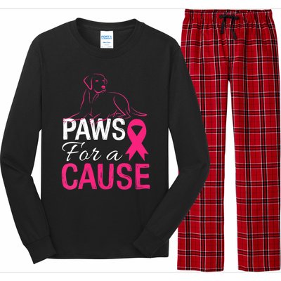 Paws For A Cause Breast Cancer Support Long Sleeve Pajama Set