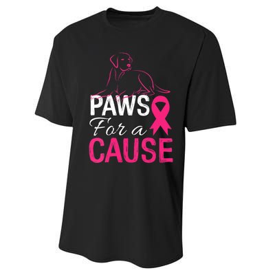 Paws For A Cause Breast Cancer Support Performance Sprint T-Shirt