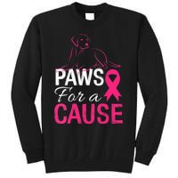 Paws For A Cause Breast Cancer Support Tall Sweatshirt