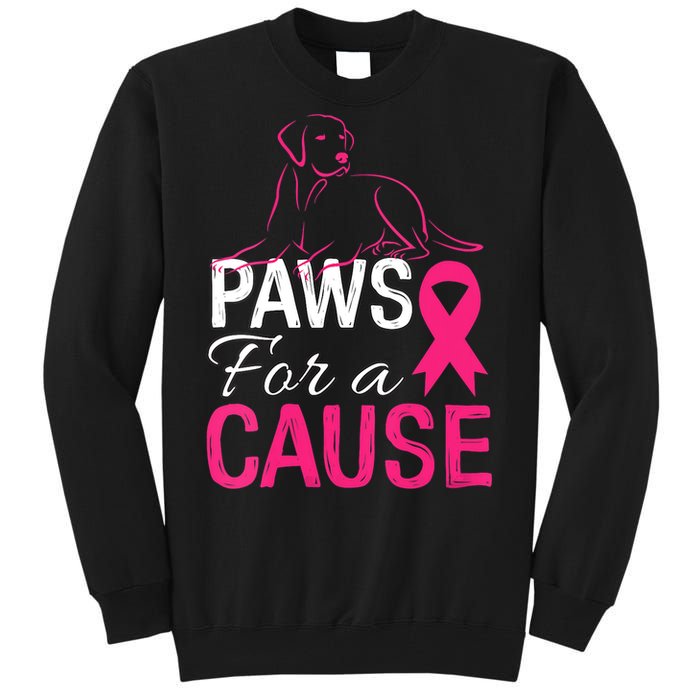 Paws For A Cause Breast Cancer Support Tall Sweatshirt