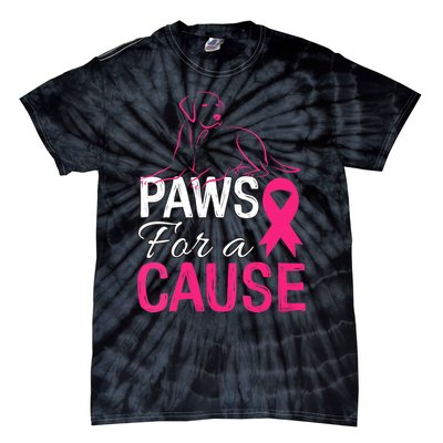 Paws For A Cause Breast Cancer Support Tie-Dye T-Shirt