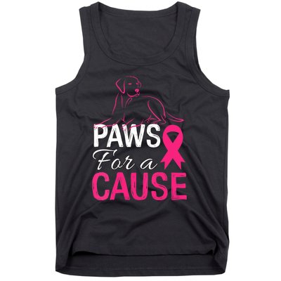 Paws For A Cause Breast Cancer Support Tank Top