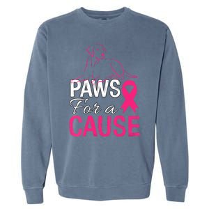 Paws For A Cause Breast Cancer Support Garment-Dyed Sweatshirt