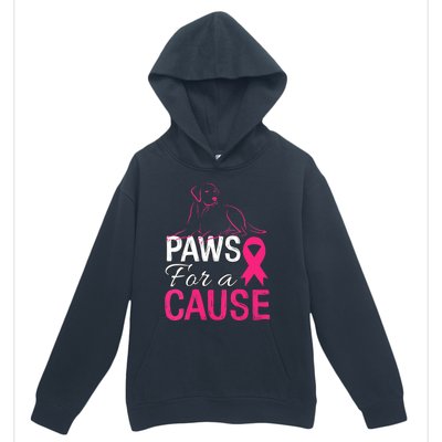 Paws For A Cause Breast Cancer Support Urban Pullover Hoodie