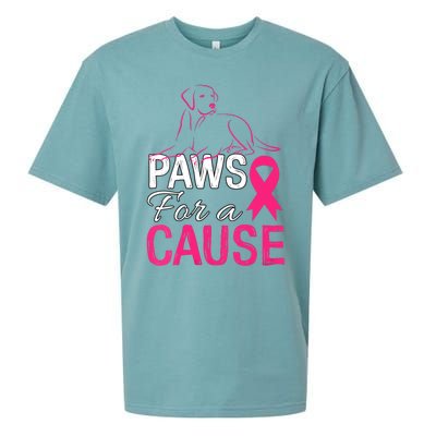 Paws For A Cause Breast Cancer Support Sueded Cloud Jersey T-Shirt