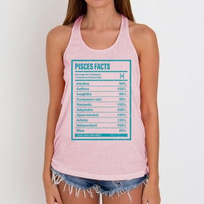 Pisces Facts And Funny Zodiac Gift Meaningful Gift Women's Knotted Racerback Tank