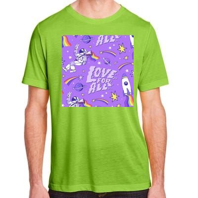 Pride Flag Astronaut Love For All Adult ChromaSoft Performance T-Shirt