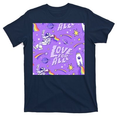 Pride Flag Astronaut Love For All T-Shirt