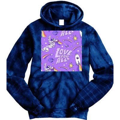 Pride Flag Astronaut Love For All Tie Dye Hoodie