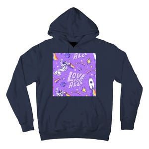 Pride Flag Astronaut Love For All Tall Hoodie