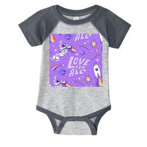 Pride Flag Astronaut Love For All Infant Baby Jersey Bodysuit