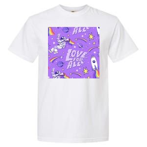 Pride Flag Astronaut Love For All Garment-Dyed Heavyweight T-Shirt