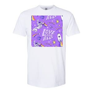 Pride Flag Astronaut Love For All Softstyle CVC T-Shirt