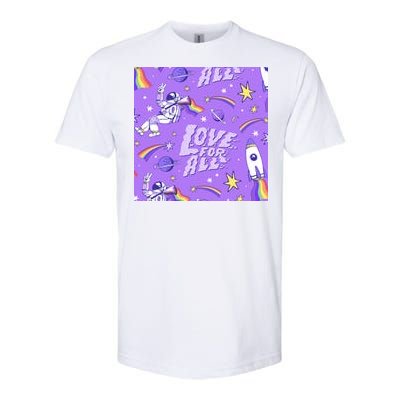 Pride Flag Astronaut Love For All Softstyle CVC T-Shirt