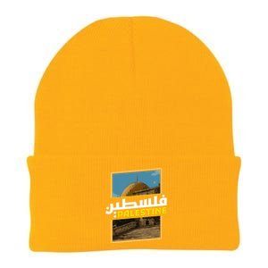 Palestine Free Arabic Calligraphy Palestinian Al Aqsa Mosque Knit Cap Winter Beanie