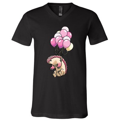 Pink Fairy Armadillo Pichiciego Funny Armadillo V-Neck T-Shirt