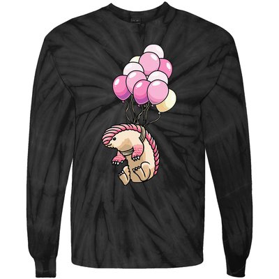 Pink Fairy Armadillo Pichiciego Funny Armadillo Tie-Dye Long Sleeve Shirt