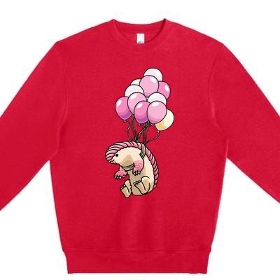 Pink Fairy Armadillo Pichiciego Funny Armadillo Premium Crewneck Sweatshirt