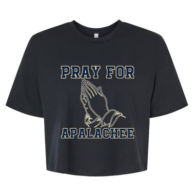 Pray For Apalachee Apalachee High School Strong Gift Bella+Canvas Jersey Crop Tee