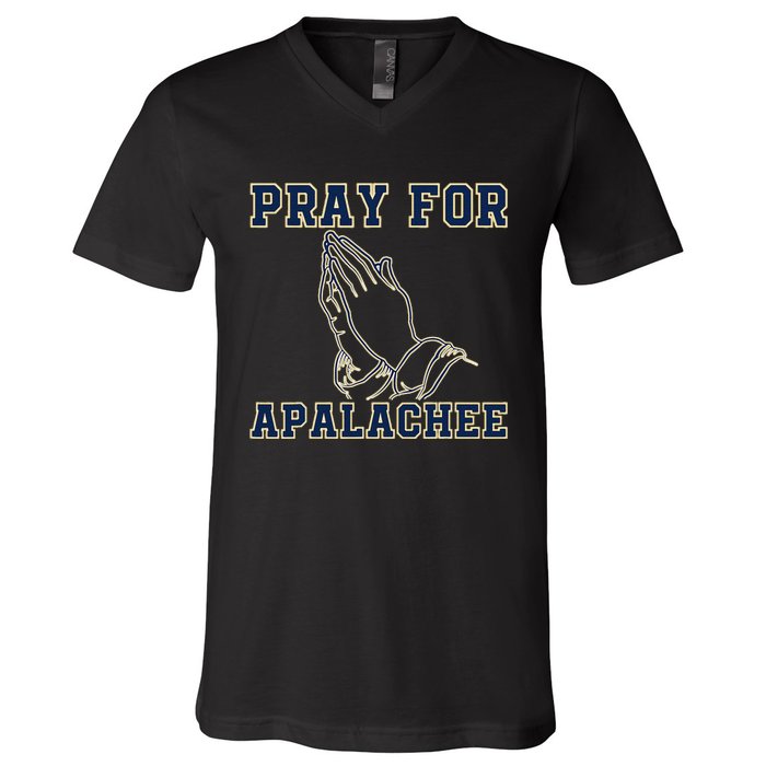 Pray For Apalachee Apalachee High School Strong Gift V-Neck T-Shirt